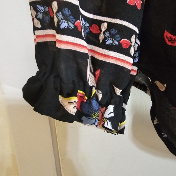 LOFT Paisley Floral Print Long Sleeve Blouse - Picture 5 of 7